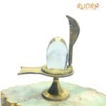 Sphatik Lingam 126 Gm With Brass Stand
