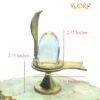 Sphatik Lingam 126 Gm With Brass Stand (2.75 Inches) 11 Sphatik Lingam 126 Gm With Brass Stand