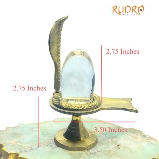 Sphatik Lingam 126 Gm With Brass Stand