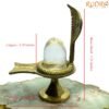 Sphatik Lingam 137 Gms With Brass Stand 12 Sphatik Lingam 137 Gms With Brass Stand