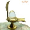 Sphatik Lingam 137 Gms With Brass Stand 11 Sphatik Lingam 137 Gms With Brass Stand