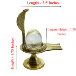 Sphatik Lingam 83 gms With Brass Stand