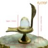 Sphatik Lingam 85 Gram With Brass Stand 13 Sphatik Lingam 85 Gram With Brass Stand