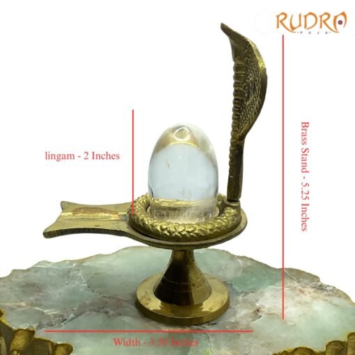 Sphatik Lingam 85 Gram With Brass Stand