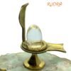 Sphatik Lingam 85 Gram With Brass Stand 12 Sphatik Lingam 85 Gram With Brass Stand