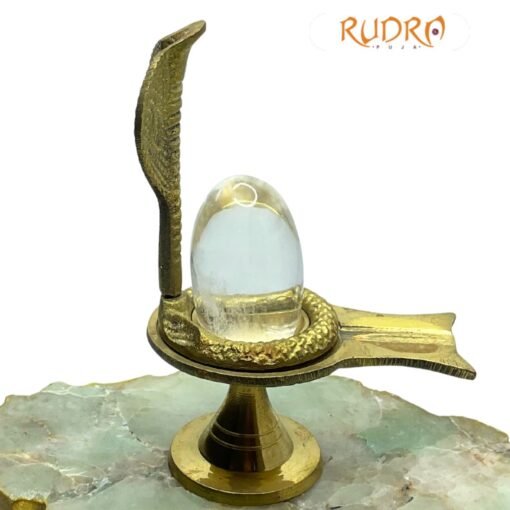 Sphatik Lingam 85 Gram With Brass Stand