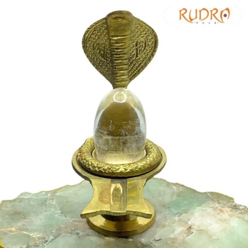 Sphatik Lingam 85 Gram With Brass Stand