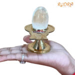 Sphatik Lingam 86 gms With Brass Stand