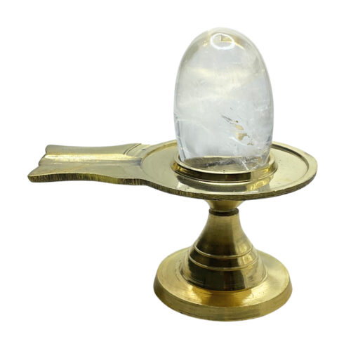 Sphatik Lingam 86 gms With Brass Stand