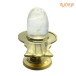 Sphatik Lingam 86 gms With Brass Stand
