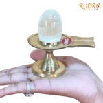 Sphatik Lingam 86 gms With Brass Stand