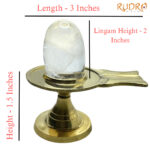 Sphatik Lingam 86 gms With Brass Stand
