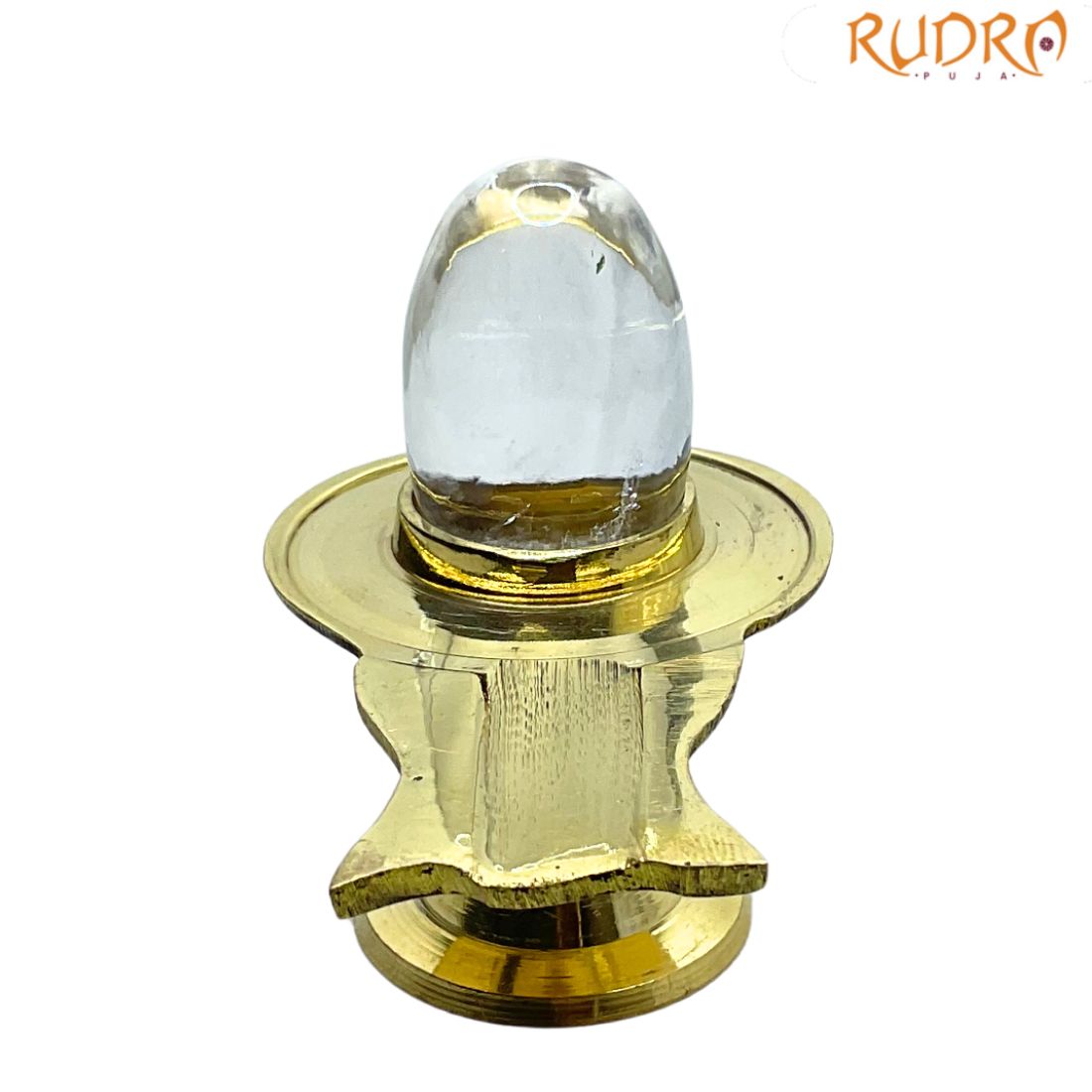 Sphatik Lingam With Brass Stand 32 gram