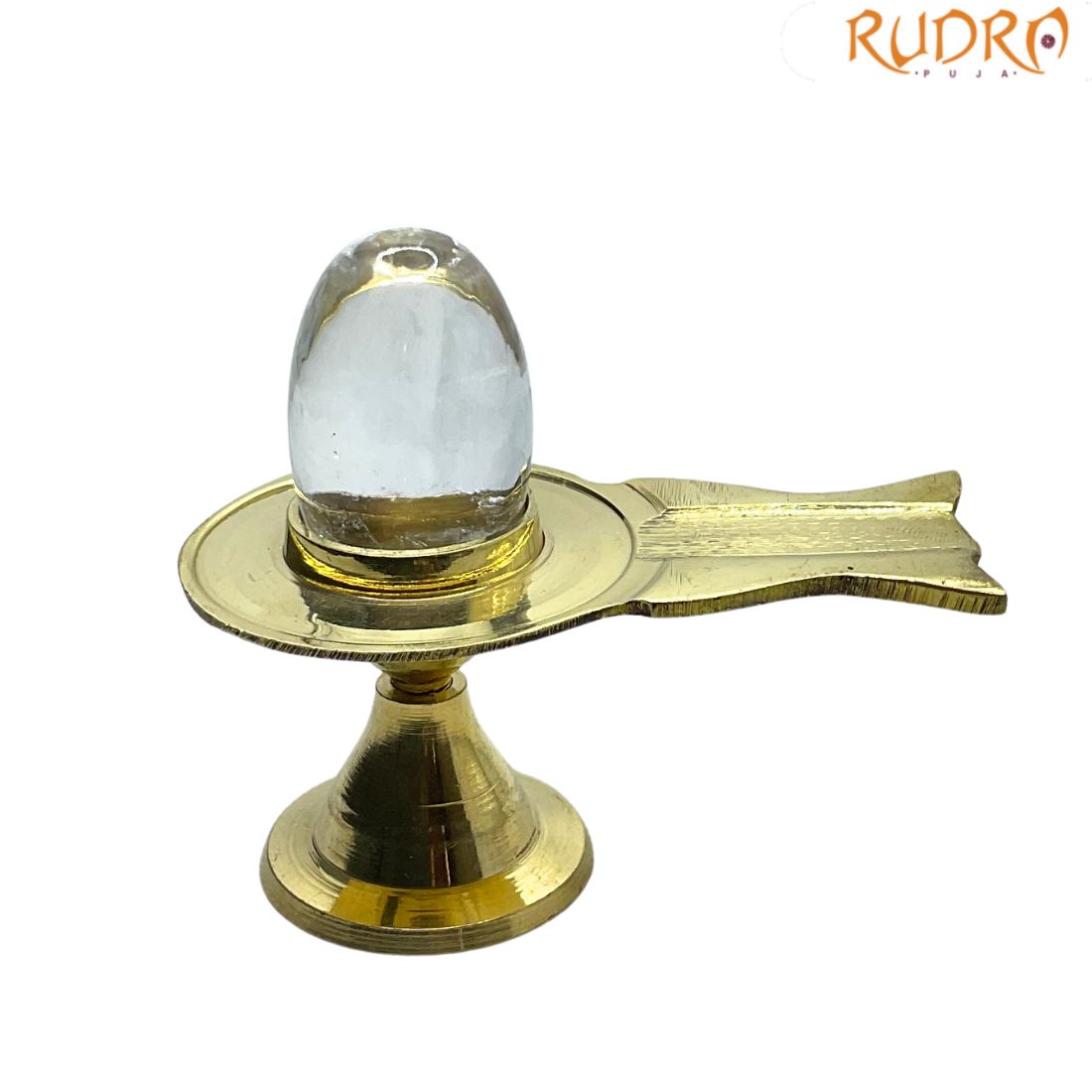 Sphatik Lingam With Brass Stand 32 gram