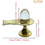 Sphatik Lingam With Brass Stand 32 gram