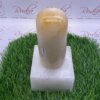 Yellow Jade Lingam With Quartz Stand 8 Inches 2940 Grams