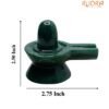 Margatha Green Jade Shivling 2.50 Inches 155 Grams 12 Green Jade Shivling 155 Gm