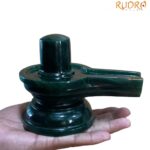 Chandramouleshwar Green Margatha Shivling - 4.75 Inches - ( 1276 Grams )