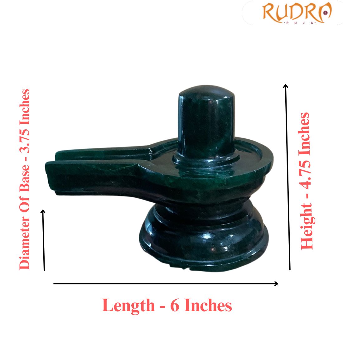 Chandramouleshwar Green Margatha Shivling - 4.75 Inches - ( 1276 Grams )