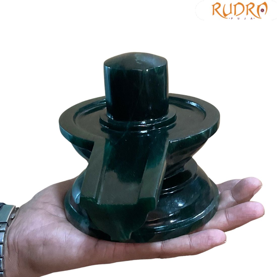Chandramouleshwar Green Margatha Shivling - 5 Inches - ( 1980 Grams )