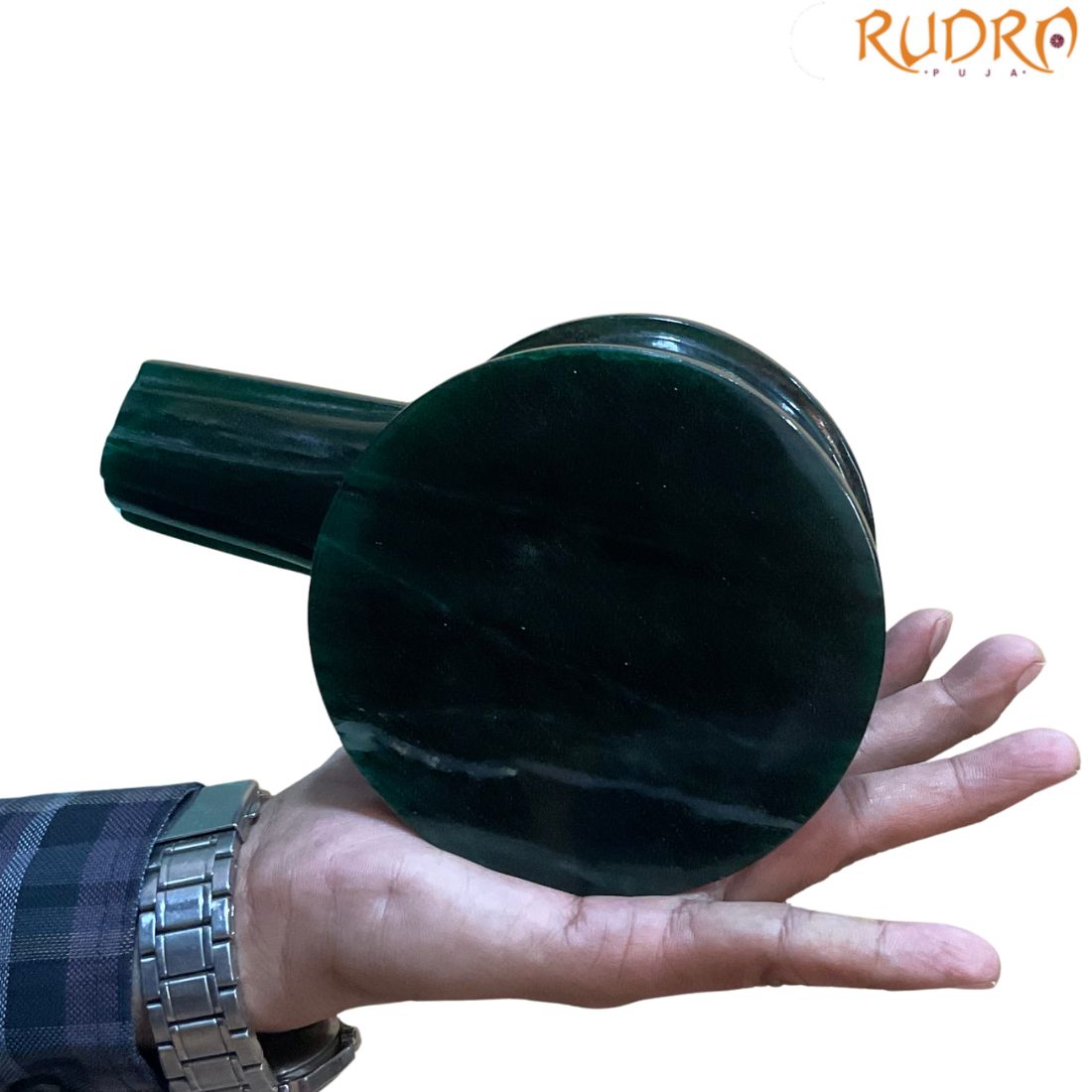 Chandramouleshwar Green Margatha Shivling - 5 Inches - ( 1980 Grams )