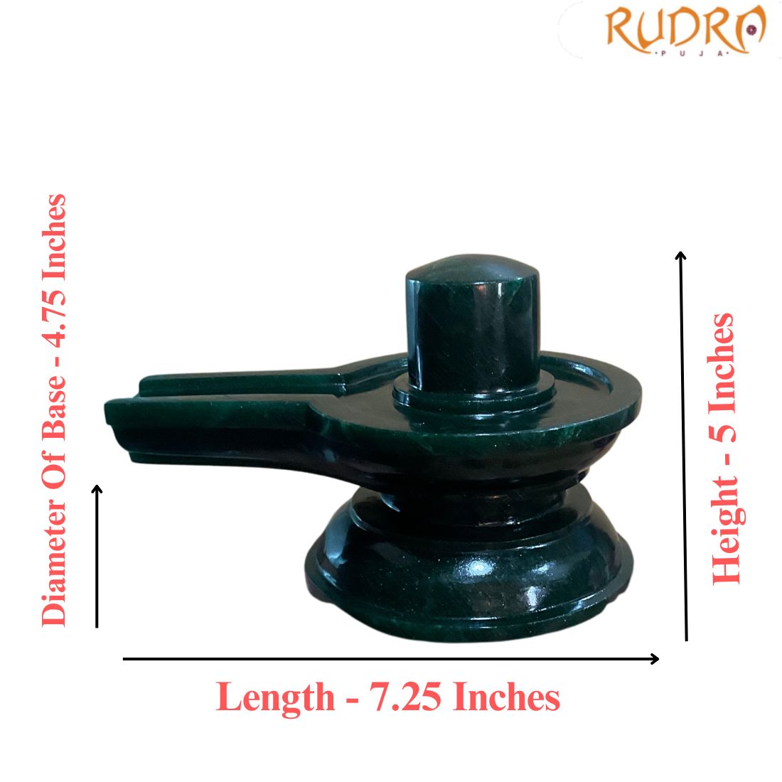 Chandramouleshwar Green Margatha Shivling - 5 Inches - ( 1980 Grams )