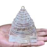 Crystal Sphatik Shree Yantra - 3.75 Inches - ( 730 Grams )