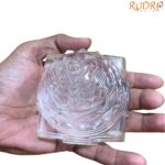 Crystal Sphatik Shree Yantra - 3.75 Inches - ( 730 Grams )
