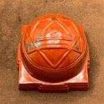 Ganesha Yantra In Red Jasper Stone -2.25 Inches 374Gms Up C