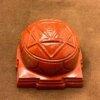 Ganesha Yantra In Red Jasper Stone -2.5 Inches 302 Gms Up 1C