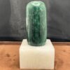 Green Jade Lingam With Quartz Stand 8 Inches 2953 Grams