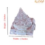 Natural Sphatik Shree Yantra - 2 Inches - (110 Grams)