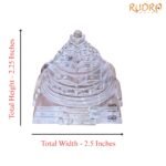 Natural Sphatik Shree Yantra 2.25 Inches (188 Grams)