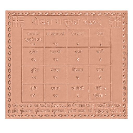 Pure Copper Sodas Matrika Chakram Yantra