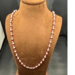 Red Carnelian Mala With Silver Capping ( 16 Inches )