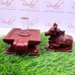 Red Jasper Shivling With Red Jasper Nandiji 1284 Grams