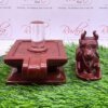 Red Jasper Shivling With Red Jasper Nandi 4.25 Inches 1284 Grams