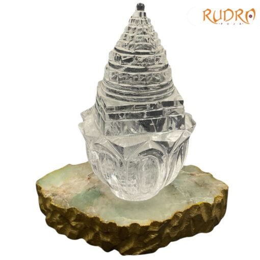 Sphatik Shree Yantra on Kamal- (1832 Grams)