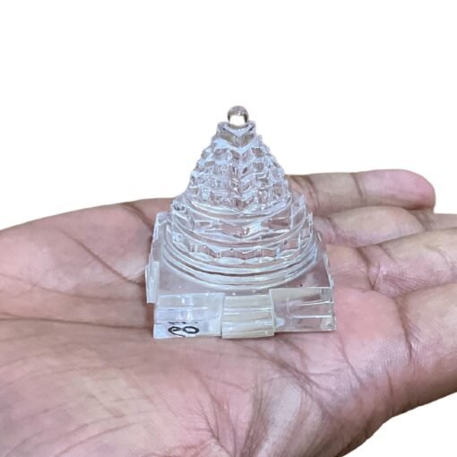 Crystal Shree Yantra स्फटिक श्रीयंत्र - 1.75 Inches (60 Grams )