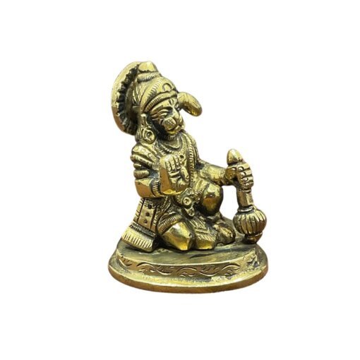 Hanumanji Brass Idol In Sitting Position