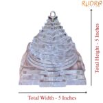 Master Piece Sphatik Shree Yantra Rudrapuja - 5 by 5 Inches (1875 Grams)