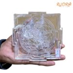 Master Piece Sphatik Shree Yantra Rudrapuja - 5 by 5 Inches (1875 Grams)