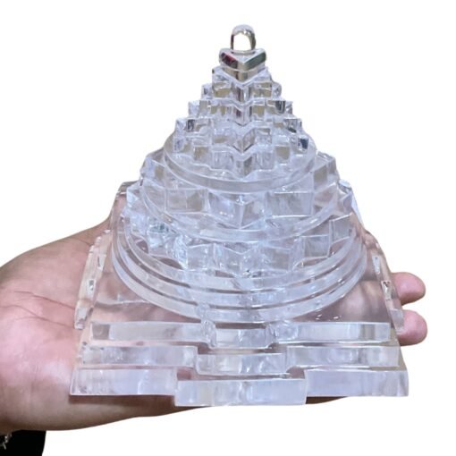 Master Piece Sphatik Shree Yantra Rudrapuja - 5 By 5 Inches (1875 Grams)