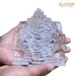 Master Piece Sphatik Shree Yantra Rudrapuja - 5 by 5 Inches (1875 Grams)