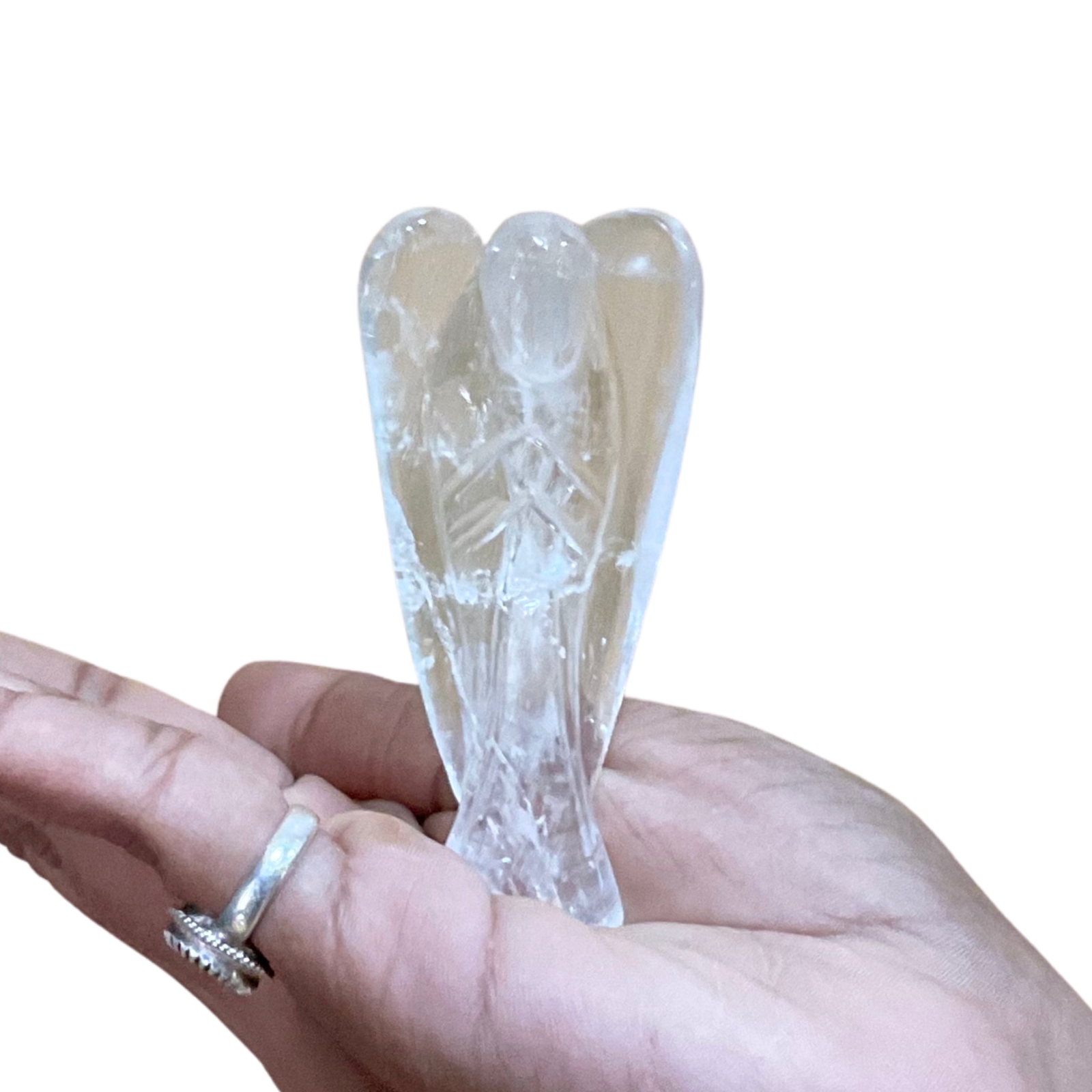 Natural Quartz Crystal Angle - 3 inches