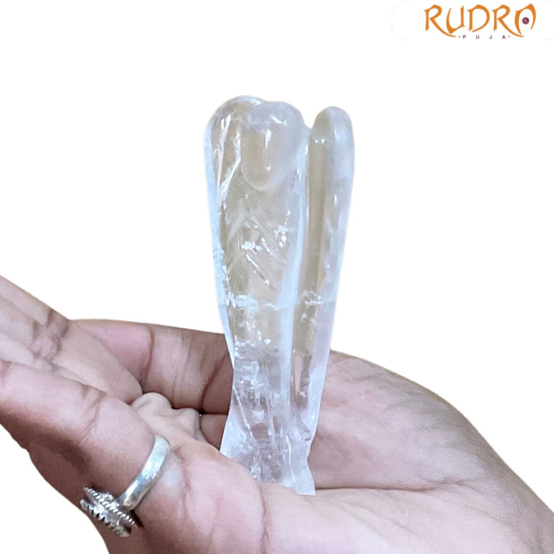 Natural Quartz Crystal Angle - 3 inches