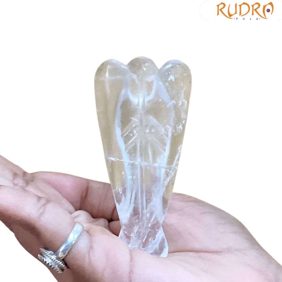 Natural Quartz Crystal Angle - 3 inches