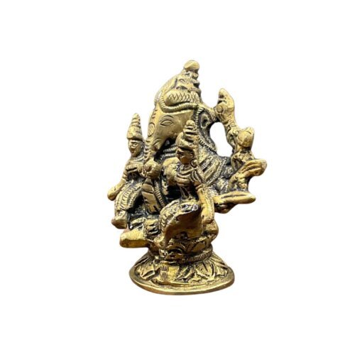 Riddhi Siddhi Ganesha Idol In Brass