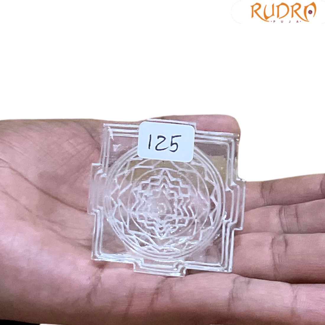 Sphatik Shree Yantra - 2 Inches (125 Grams)