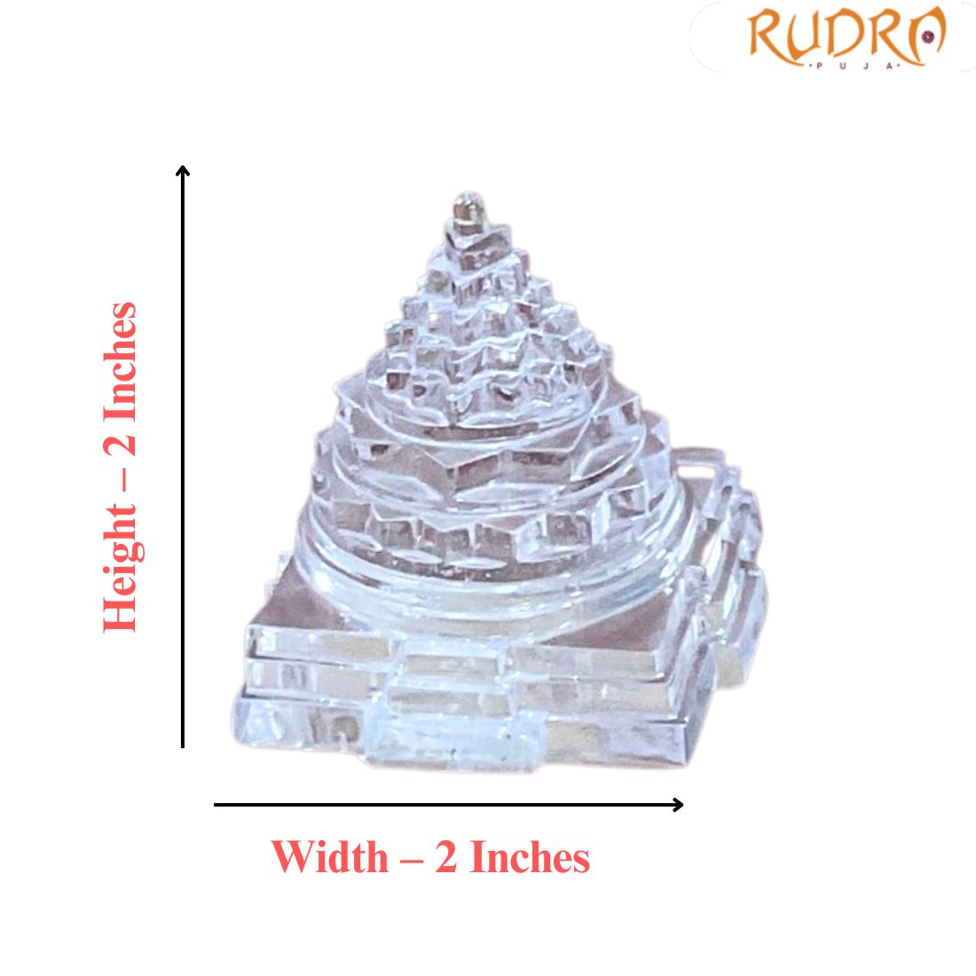 Sphatik Shree Yantra - 2 Inches - (125 Grams) - Image 3